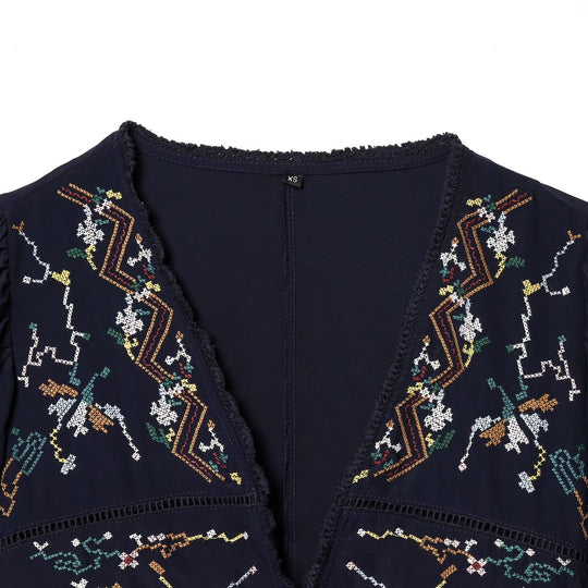 Damen kurze Bluse mit Platz für elegantes Binden EB