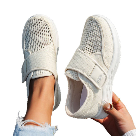 Damen Bequeme Alltagsschuhe mit verstellbarem Klettverschluss EB