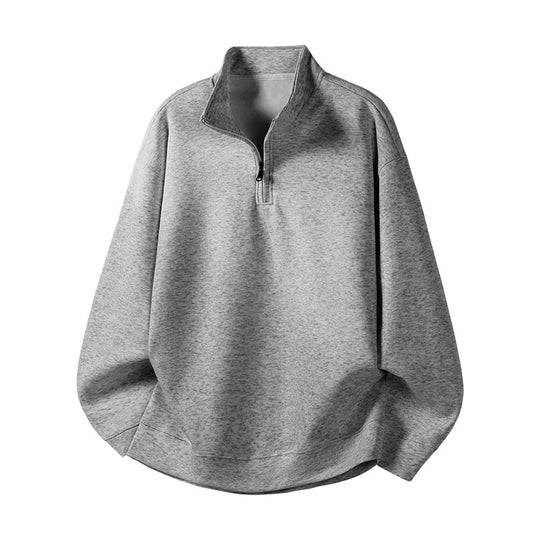 Damen Oversized Fleecepullover mit halb offenem Kragen EB