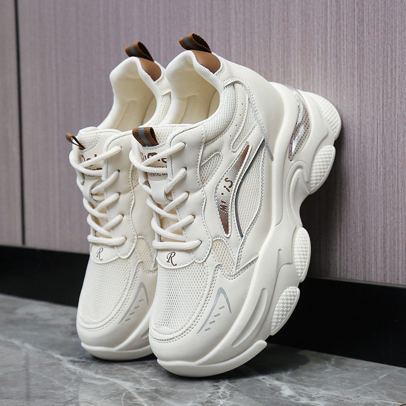 Damen Sportliche Chunky Sneakers mit atmungsaktiver Mesh-Oberfläche und modischem Designschnitt EB