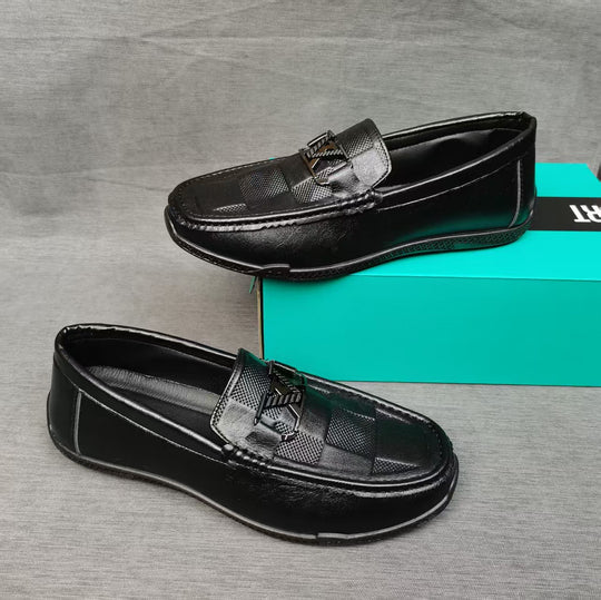 Herren Elegante Mokassins aus hochwertigem Leder mit rutschfester Sohle EB