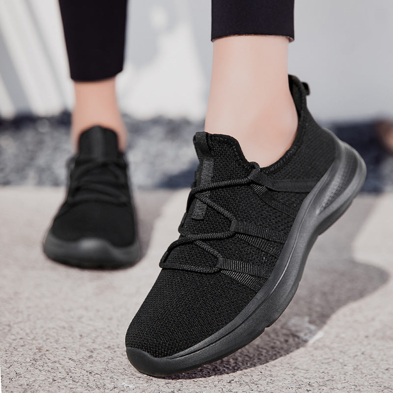 Damen Sportliche Freizeit-Sneaker mit elastischem Schnellschnürsystem EB
