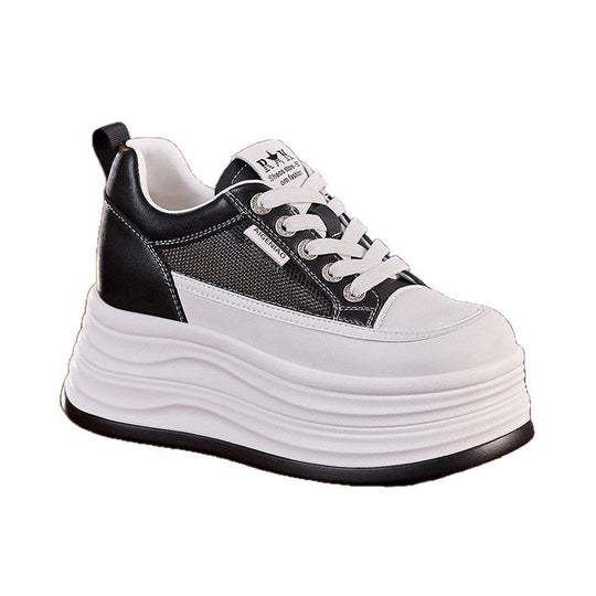 Damen Sportliche Plateausneaker mit atmungsaktiver Obermaterialkombination EB