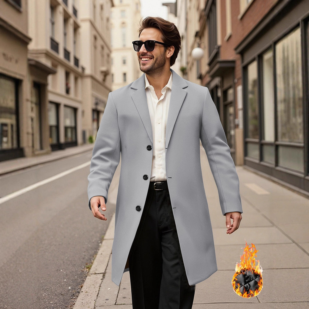 Herren eleganter doppelreihiger Mantel EB