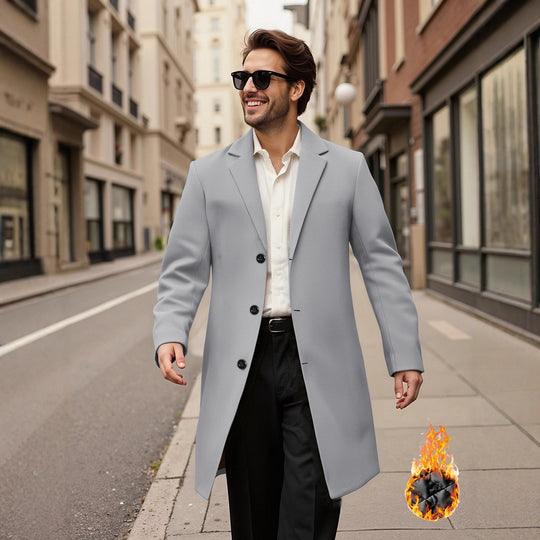Herren eleganter doppelreihiger Mantel EB