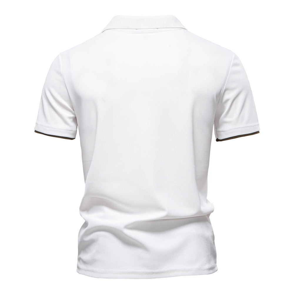 Herren Poloshirt mit modernem Blockdesign und hochwertiger Baumwollmischung EB