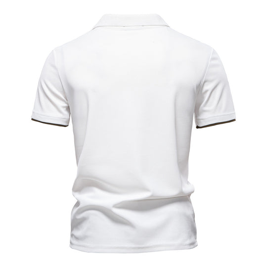 Herren Poloshirt mit modernem Blockdesign und hochwertiger Baumwollmischung EB