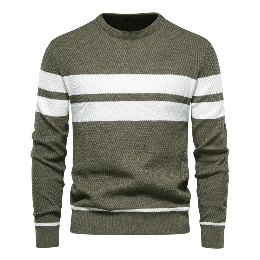 Herren strukturiertes Sweatshirt mit modernen Streifen EB