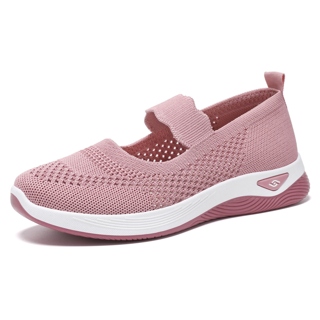 Damen Slip-On Sportschuhe mit elastischem Riemen und atmungsaktivem Obermaterial EB