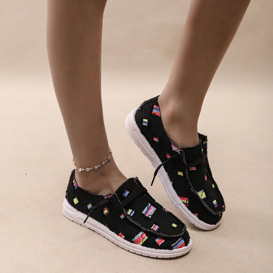 Damen Modische Sneaker mit einzigartigem Muster EB