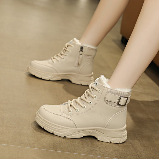 Damen Winterliche High-Top Sneaker mit weichem Fleece-Futter EB