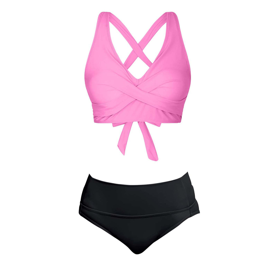 Damen Zweiteiliger Badeanzug mit floralem Design EB
