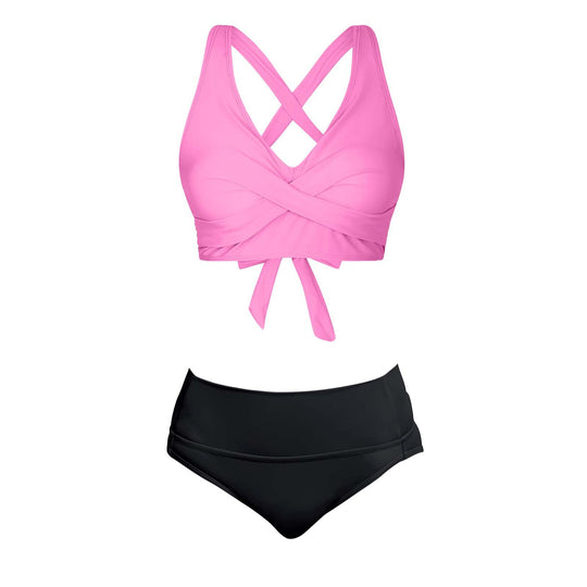 Damen Zweiteiliger Badeanzug mit floralem Design EB