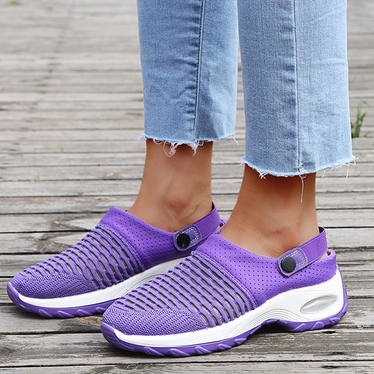 Damen bequeme Mesh-Sneaker mit ergonomischem Fußbett EB