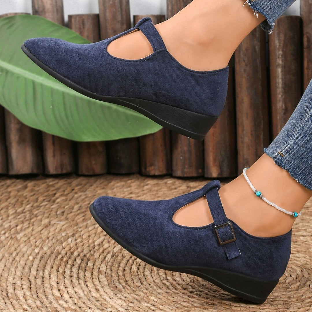 Damen Elegante Mokassins mit modischem Riemendesign EB