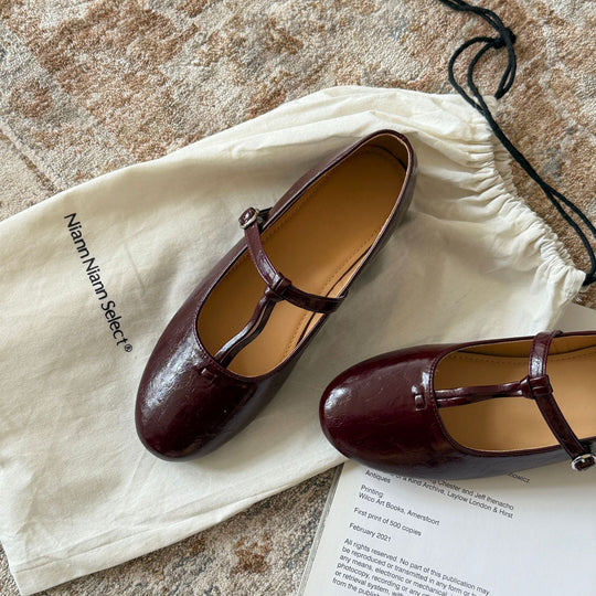 Damen Elegante Mary Jane Ballerinas mit modischem Riemchen und bequemer Polsterung EB