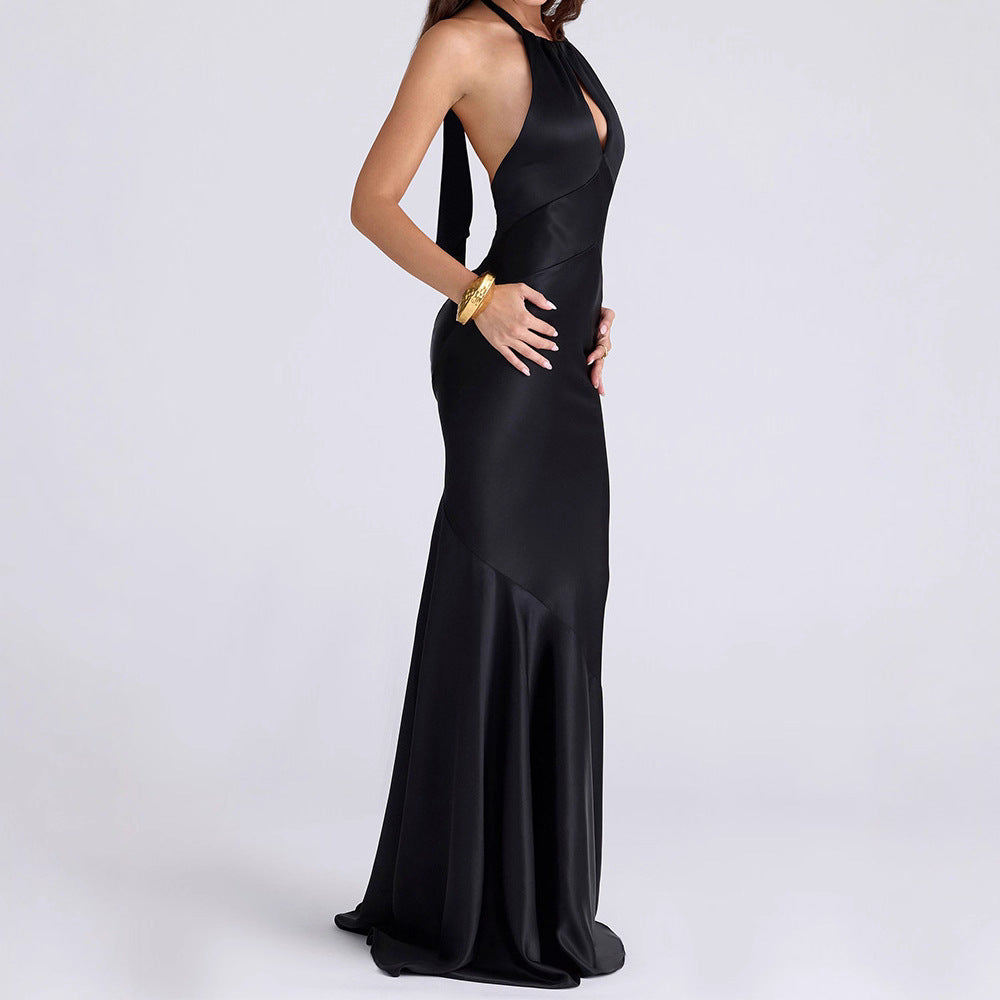 Damen Hochwertiges Abendkleid mit raffiniertem Schlüsselausschnitt EB