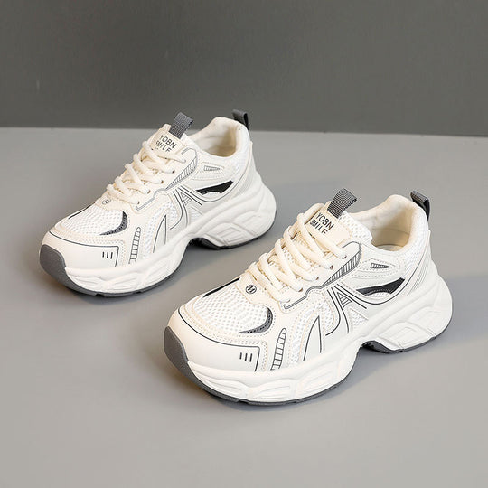 Damen Sportliche Trend-Sneaker mit atmungsaktivem Obermaterial und dämpfender Sohle EB