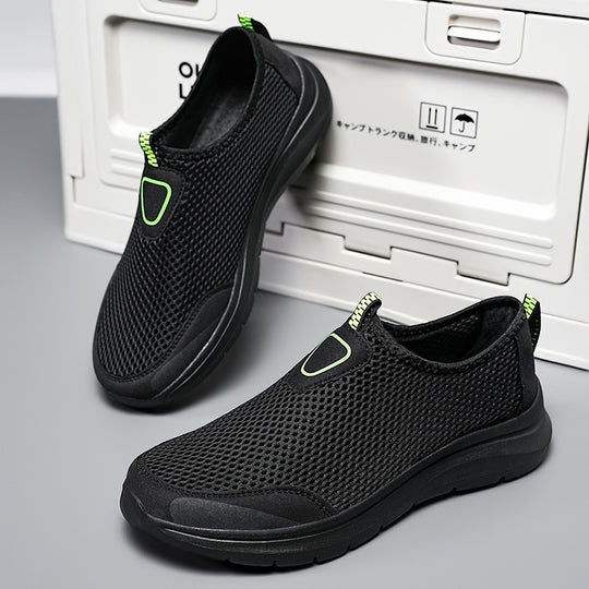 Damen Atmungsaktive Slip-On Sneakers mit flexiblem Netzdesign EB