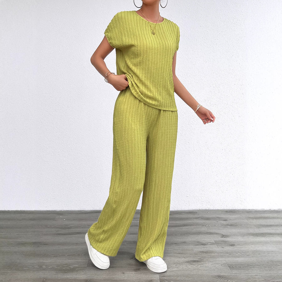 Damen Elegantes Lounge-Set mit feinen Streifen und entspannter Passform EB