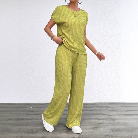 Damen Elegantes Lounge-Set mit feinen Streifen und entspannter Passform EB