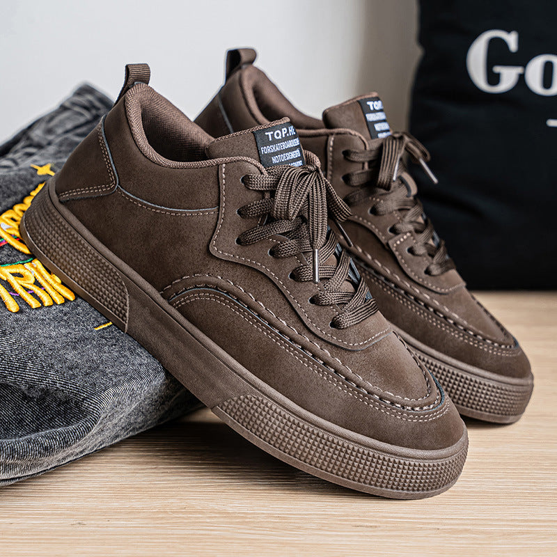 Damen elegante Sneaker mit trendiger Veloursleder-Oberfläche EB