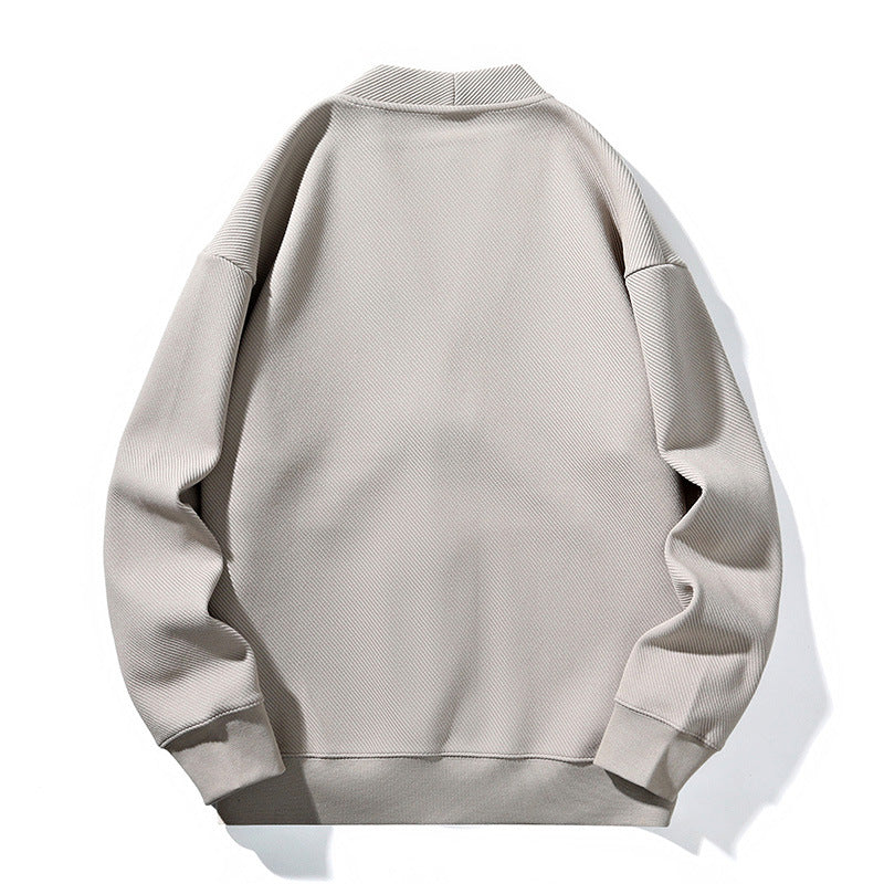 Herren oversized Strickcardigan mit V-Ausschnitt, Knopfleiste und aufgesetzten Taschen EB