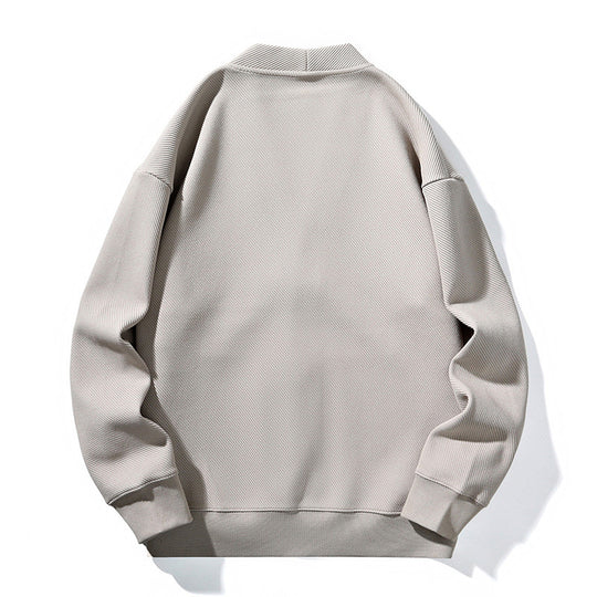 Herren oversized Strickcardigan mit V-Ausschnitt, Knopfleiste und aufgesetzten Taschen EB