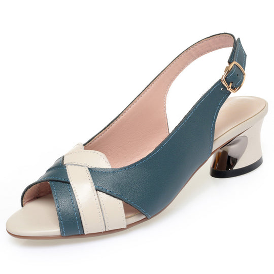 Damen Sling-Pumps mit modischem Riemen und eleganter Absatzgestaltung EB