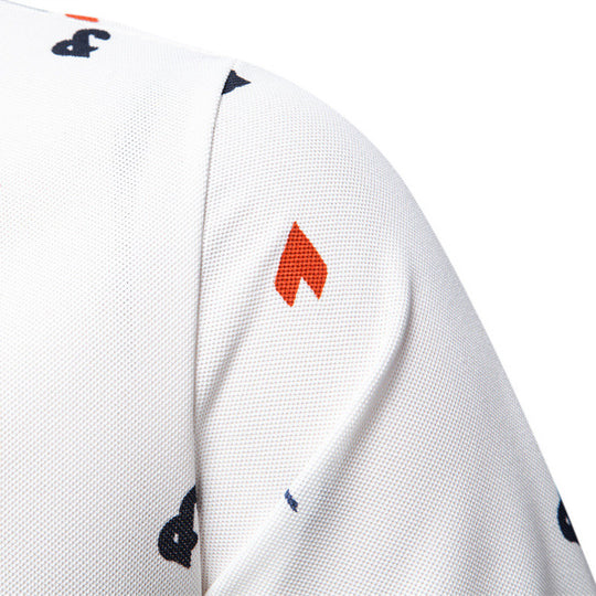 Herren Kurzarm Poloshirt mit hochwertigem Allover-Muster EB