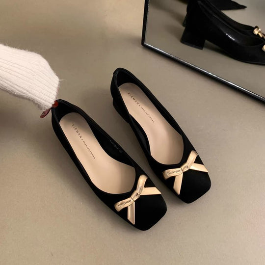 Damen Ballerinas mit dekorativem Schleifenakzent und bequemer Innensohle EB