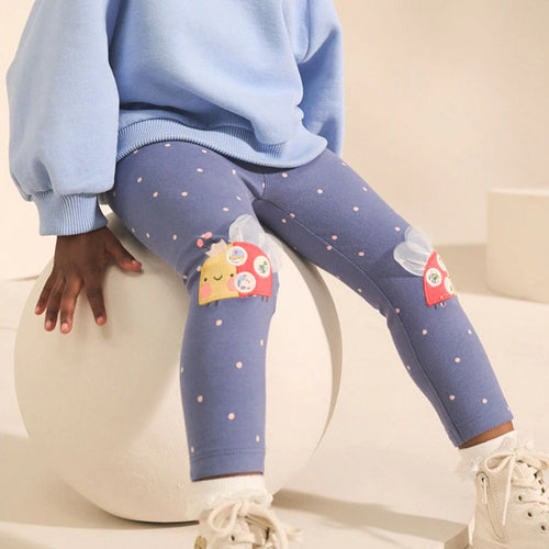 Mädchen Leggings mit fröhlichem Schneckenmotiv EB