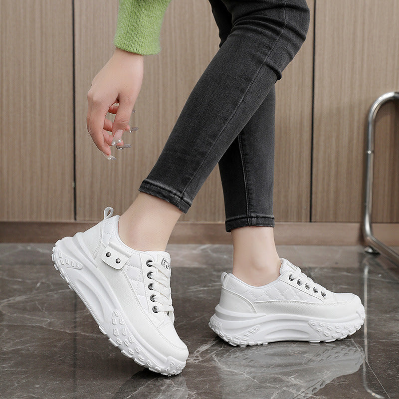 Damen modische Plateau Sneakers mit dämpfendem Sohlenprofil EB