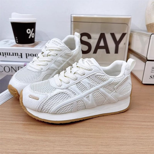 Damen Sportliche Sneakers mit atmungsaktiver Netzstruktur und strapazierfähigem Obermaterial EB