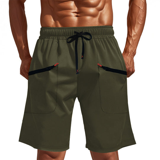Herren Sportliche Shorts mit vielseitigen Taschen und elastischem Bund EB