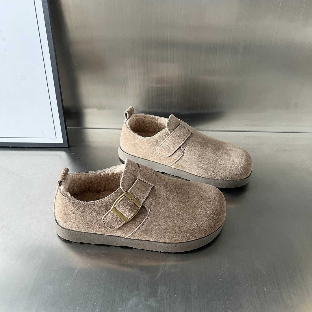 Damen gemütliche Clogs mit weichem Innenfutter und verstellbarem Riemen EB