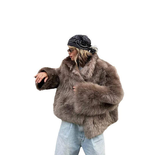 Damen Kurze Felljacke EB