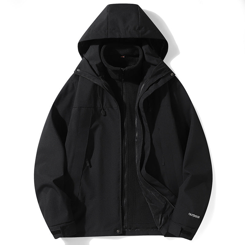Damen multifunktionale Softshelljacke mit herausnehmbarem Fleecefutter, winddichter Außenhülle und verstellbarer Kapuze EB