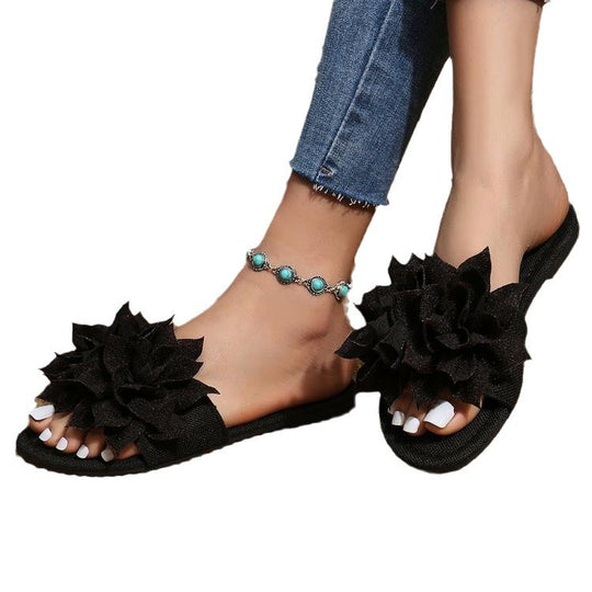 Damen Badeschuhe mit floralem Dekor EB