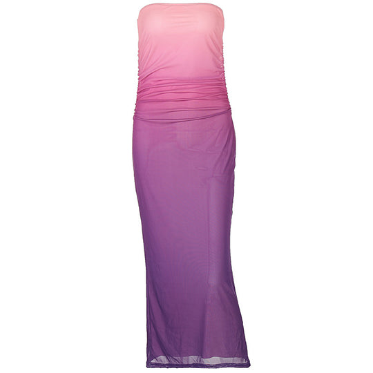 Damen figurbetontes Abendkleid mit schulterfreiem Design und eleganter Raffung EB