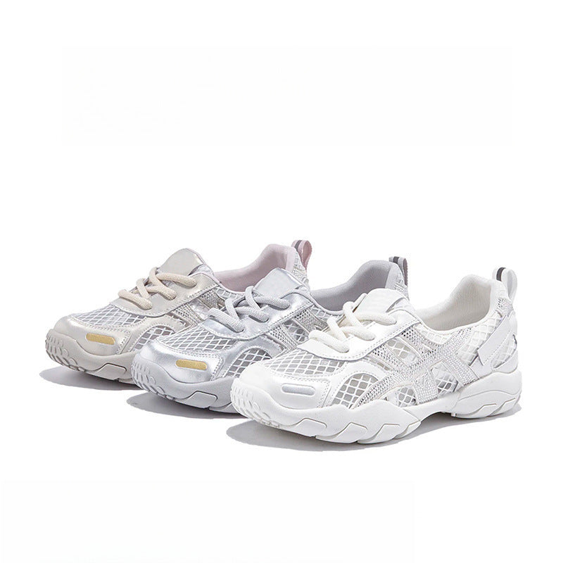 Damen Sportliche Lauf-Sneaker mit atmungsaktivem Netzdesign und stoßdämpfender Sohle EB
