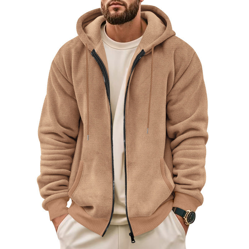 Herren Fleece-Hoodie mit praktischen Taschen EB