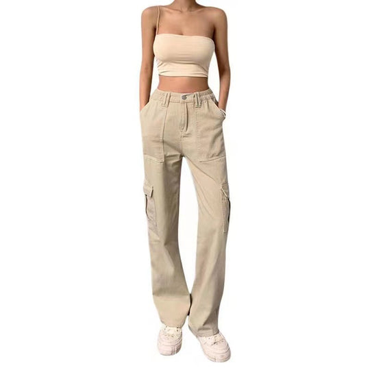 Damen Cargo-Hose mit praktischen Seitentaschen und weitem Schnitt EB