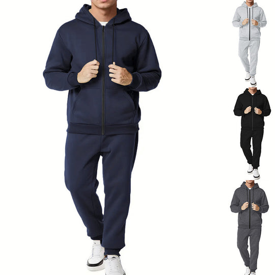 Herren Sportliches Hoodie- und Jogginganzug-Set mit praktischen Taschen und atmungsaktiven Materialien EB