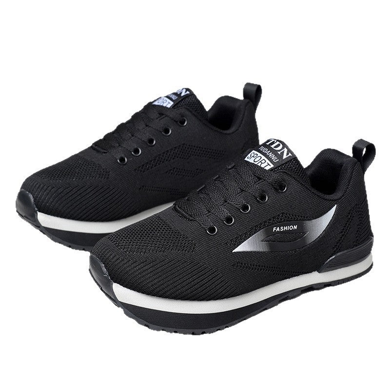 Damen Sportliche Sneakers mit atmungsaktivem Strick-Obermaterial EB