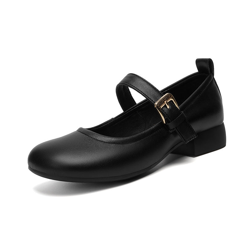 Damen Mary Jane Ballerinas mit rutschfester Sohle und verstellbarem Riemen EB