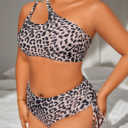 Damen Triangel-Bikini mit asymmetrischem Design und verstellbaren Bändern EB