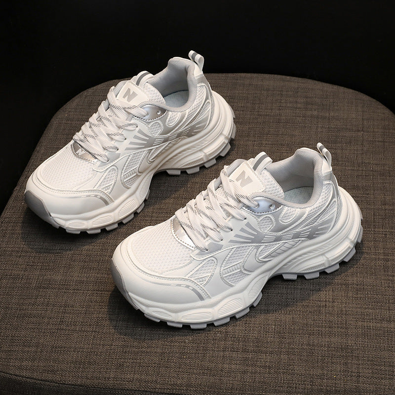 Damen Sportliche Lauf Sneakers mit atmungsaktiver Netzstruktur und dämpfender Sohle EB