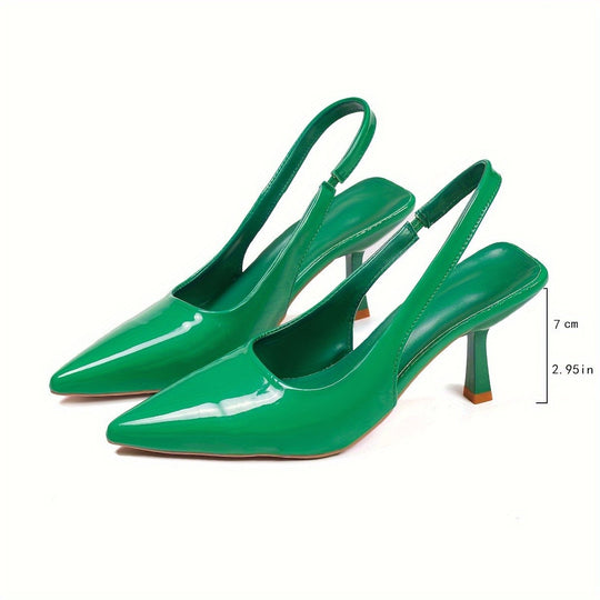 Damen Slingback Pumps mit spitzem Zehenbereich EB