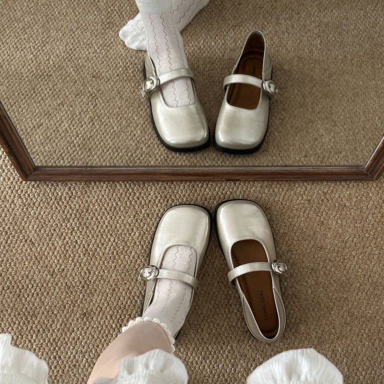 Damen elegante Mary Jane Schuhe mit geschmackvollem Riemchen und komfortablem Fußbett EB